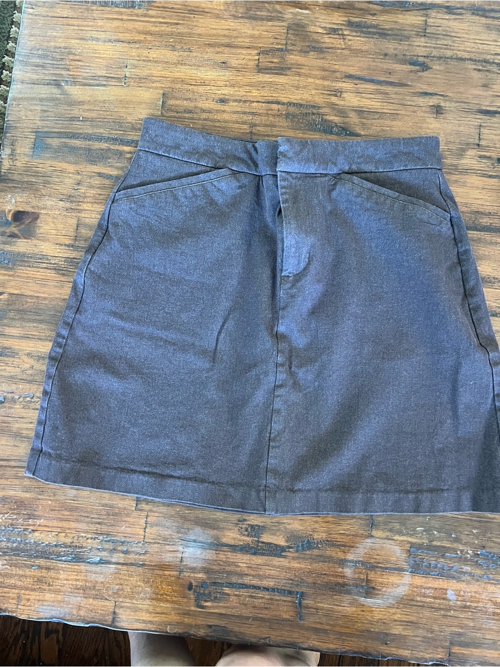 41 Hawthorn Brown Mini Skirt with Front Pocket Detail